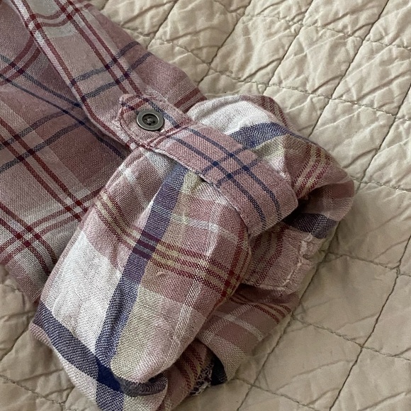 Vintage America tunic top,size 2X. Plaid &embroidery. Long sleeves. Button down. - Picture 5 of 8